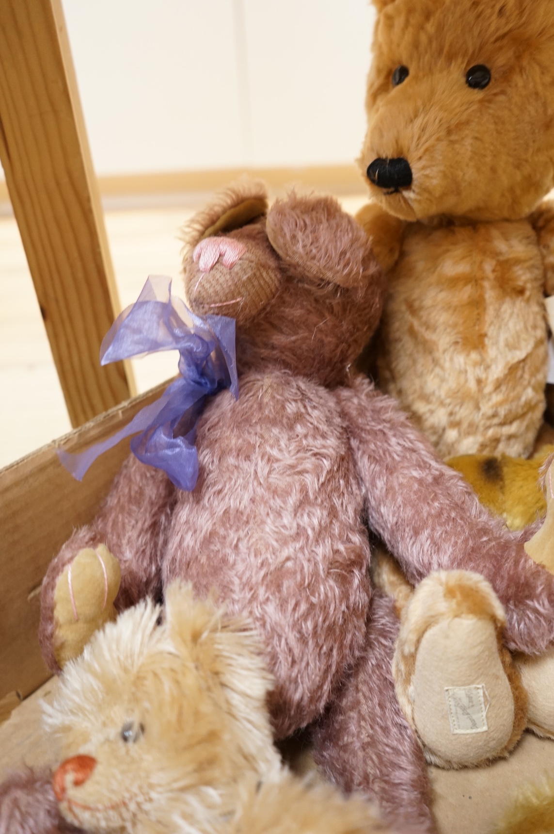 A group of four various Teddy bears including Deans and Aurora